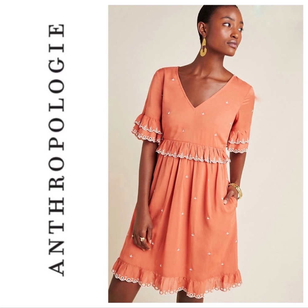 NWT ANTHROPOLOGIE SAMIA RUFFLE TUNIC DRESS, 6